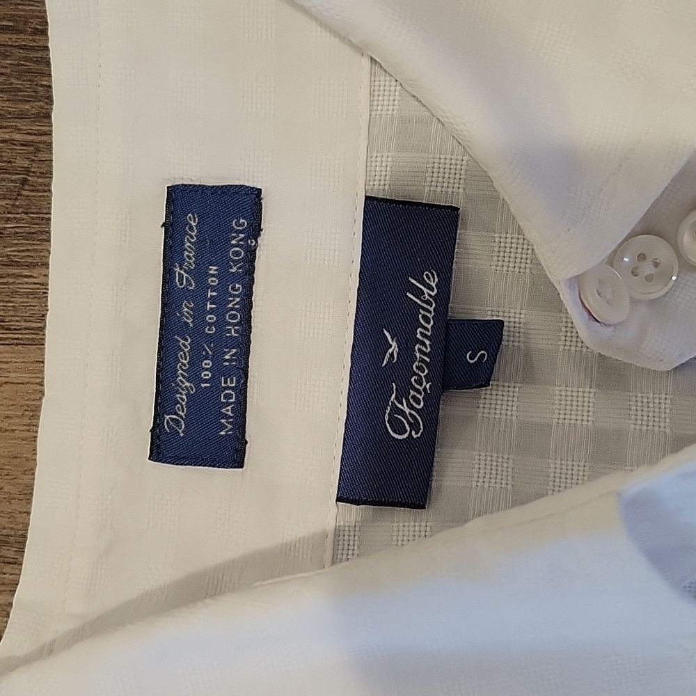 Faconnable Checked White Button Up - image 8